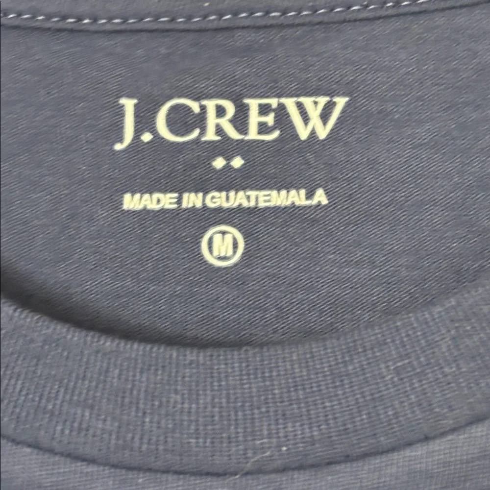 New NWT J.Crew graphic blue cotton tee size Medium Caravan Travel Road Trip